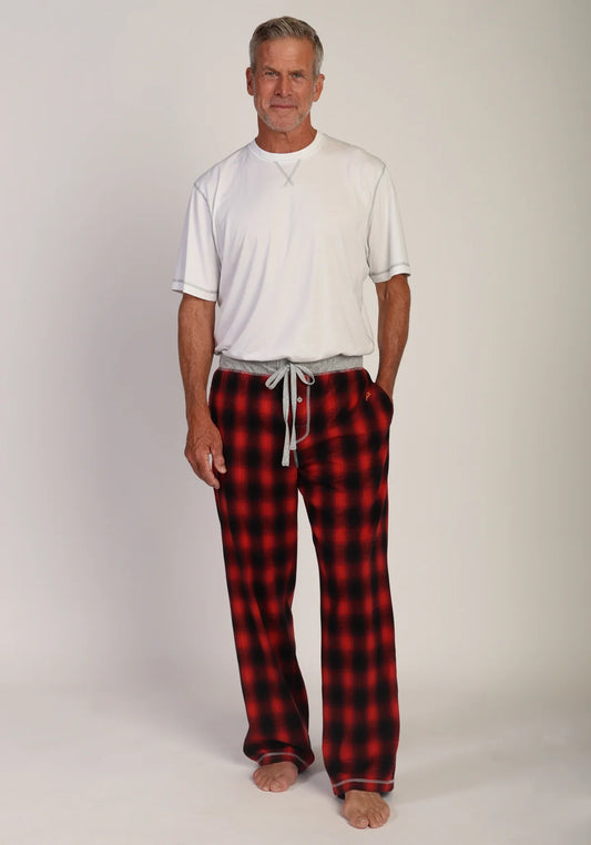 True Grit Summit Checks Flannel Pant - Red/Black