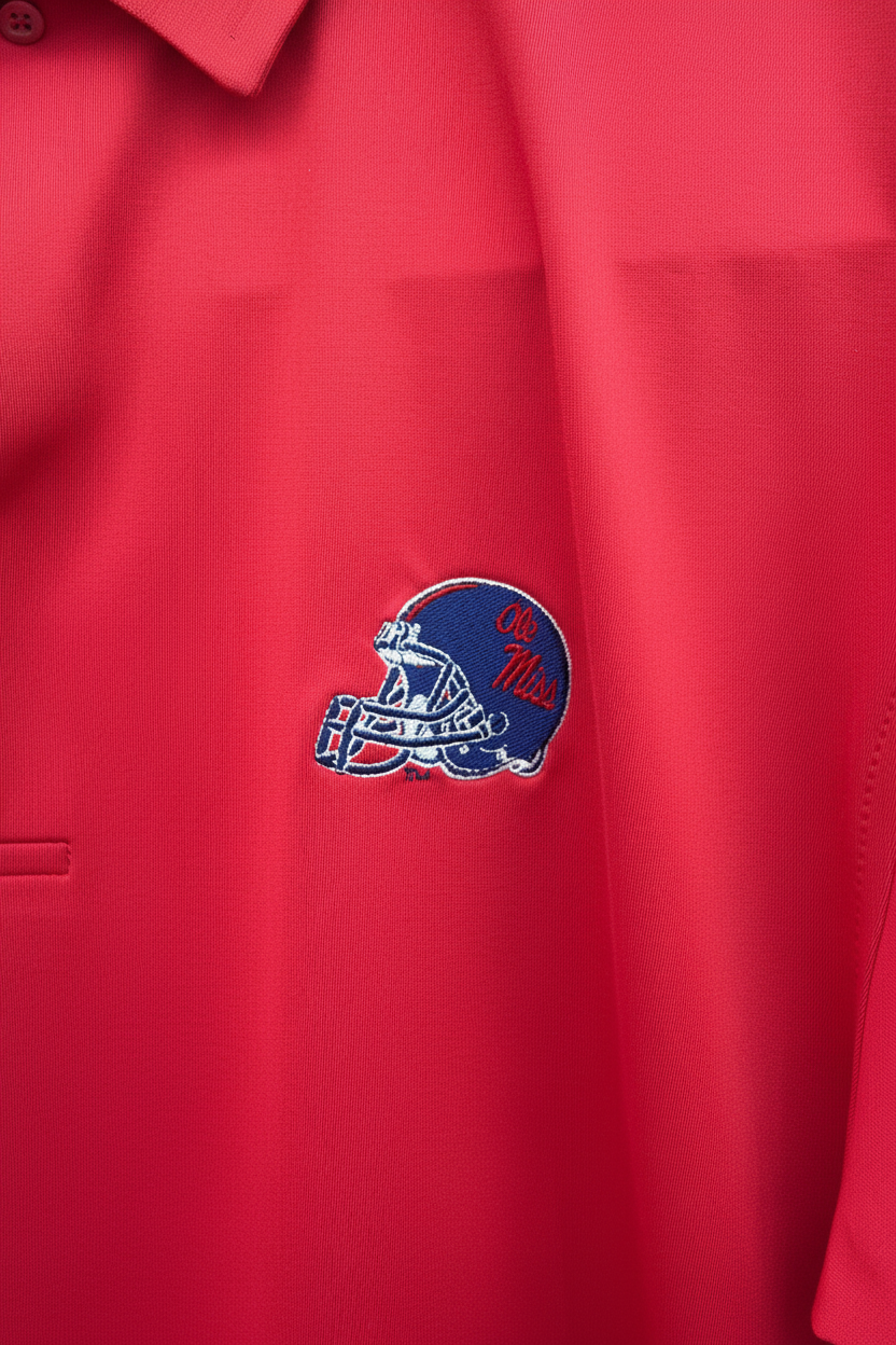 Blue Helment Polo-Cardinal Red