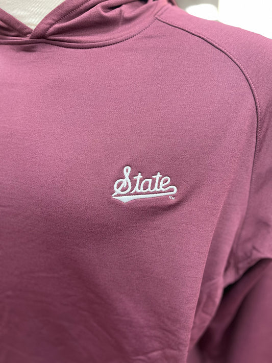 Peter Millar Mississippi State Maroon Colored Performance Hoodie