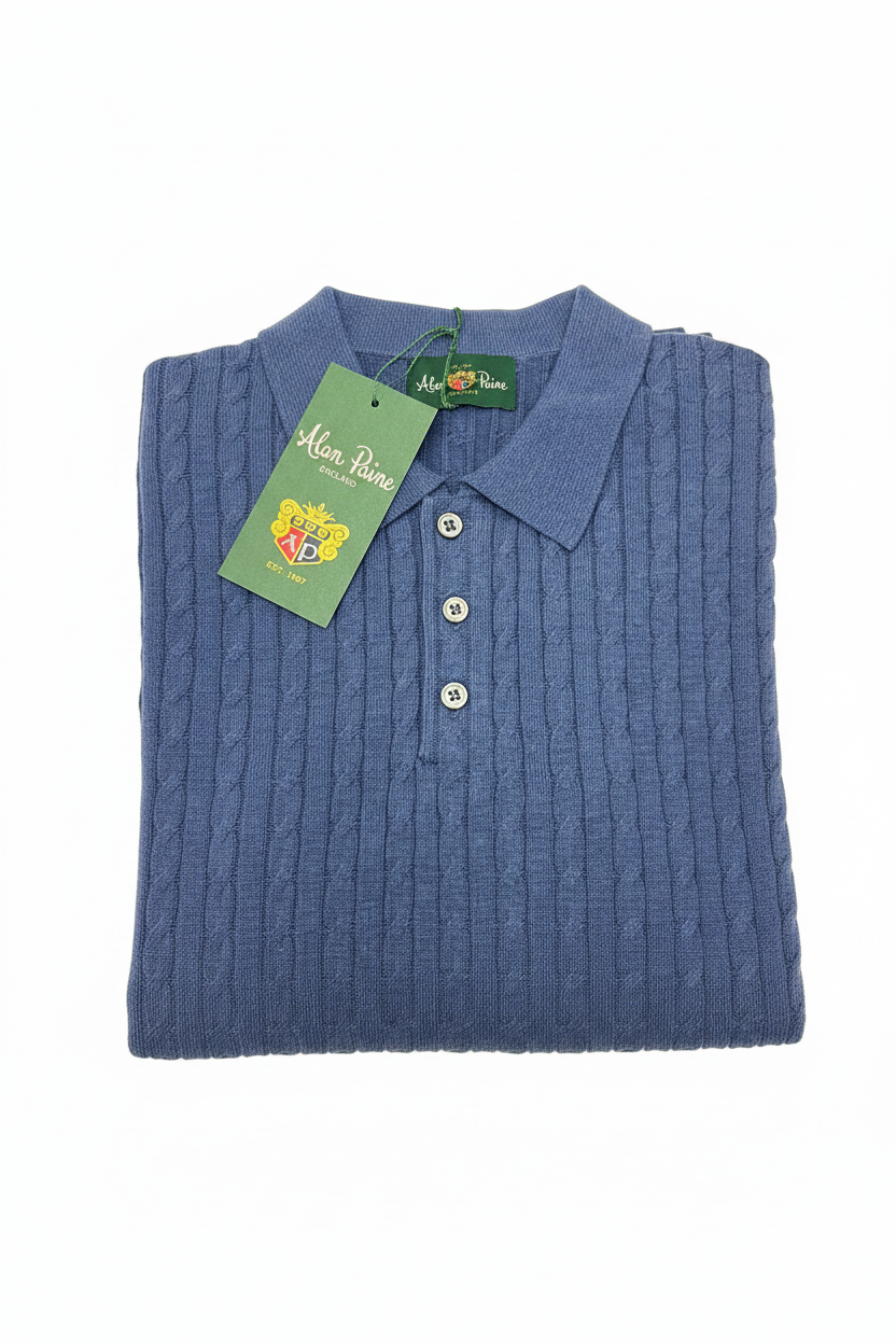 SS Cable Polo - Indigo Mix