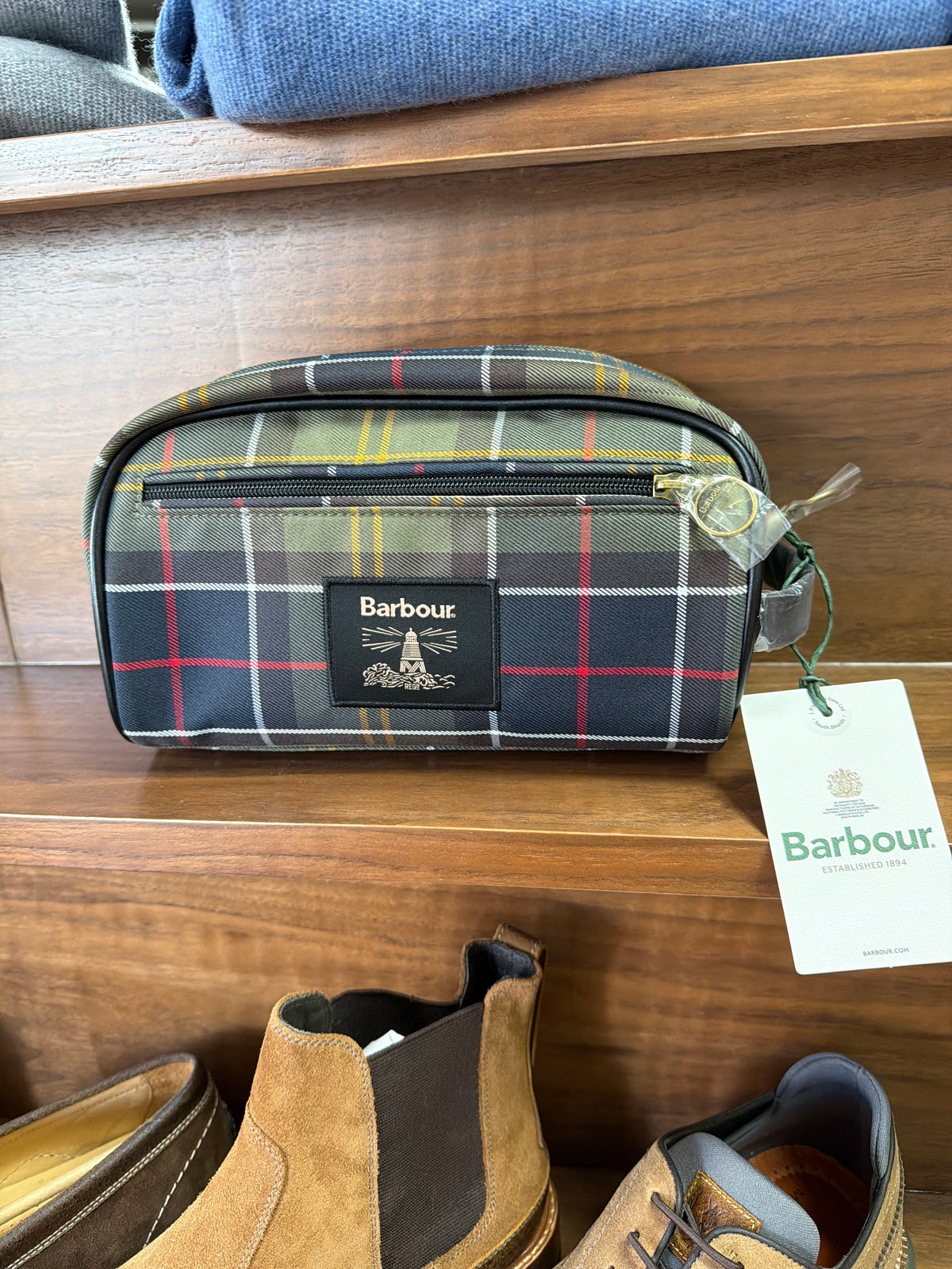 Barbour Tartan Washbag