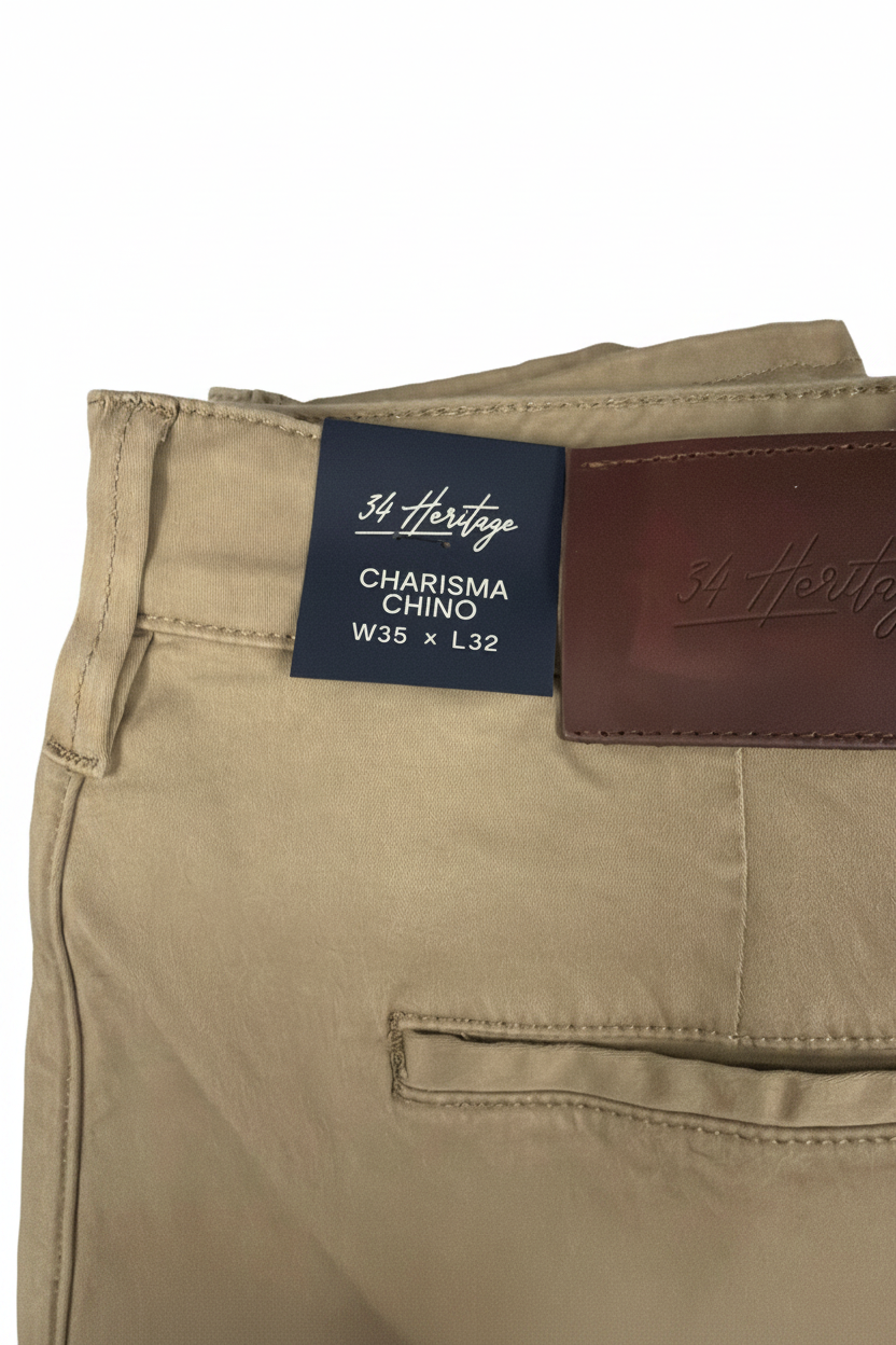Charisma Chino-Khaki Twill
