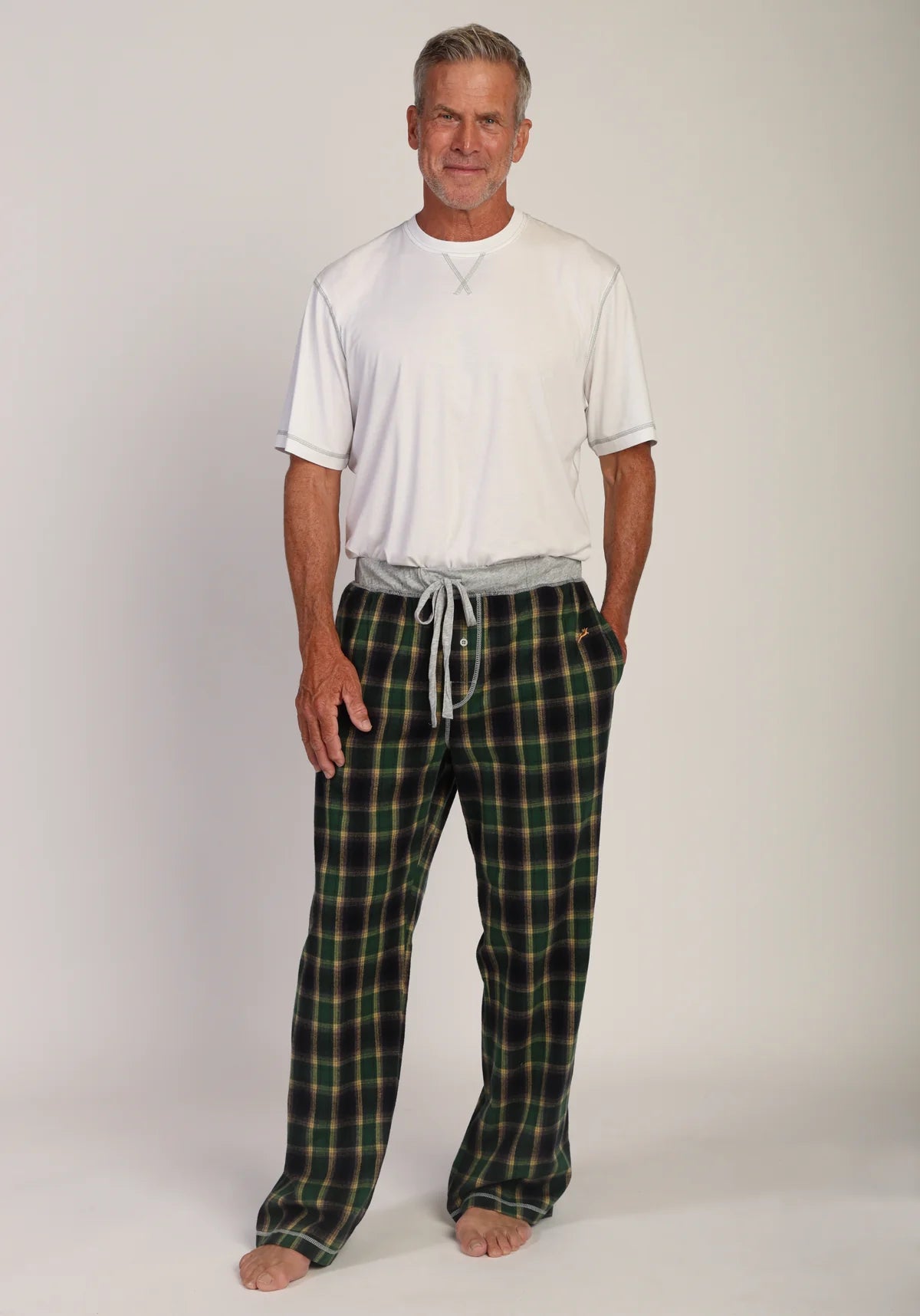 True Grit Summit Checks Flannel Pant - Green/Yellow/Black