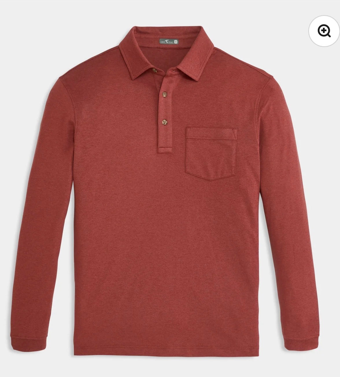 Wander Long-Sleeve Polo-Currant