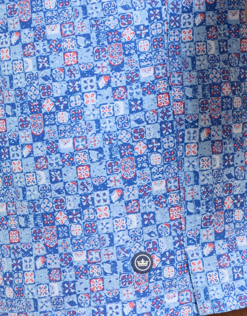 Santorini Tiles Swim- Cottage Blue