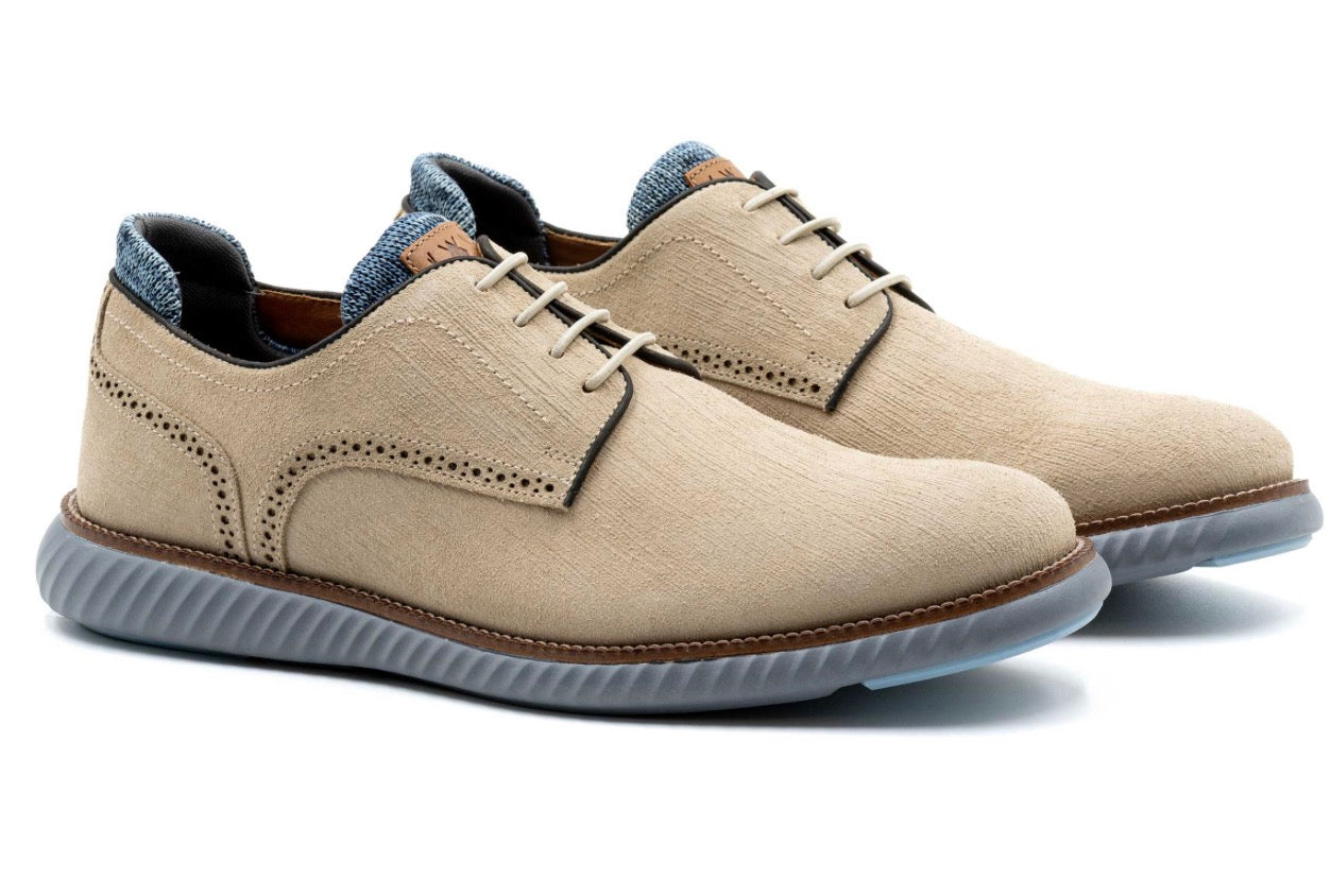 Suede Plain Toe - Bone