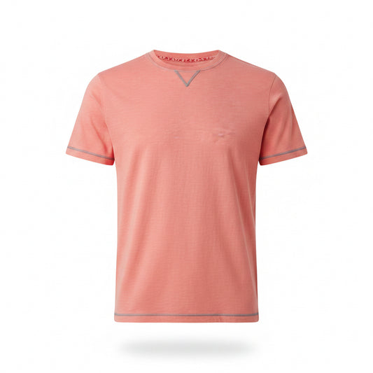 True Grit Short Sleeve Crew-Coral