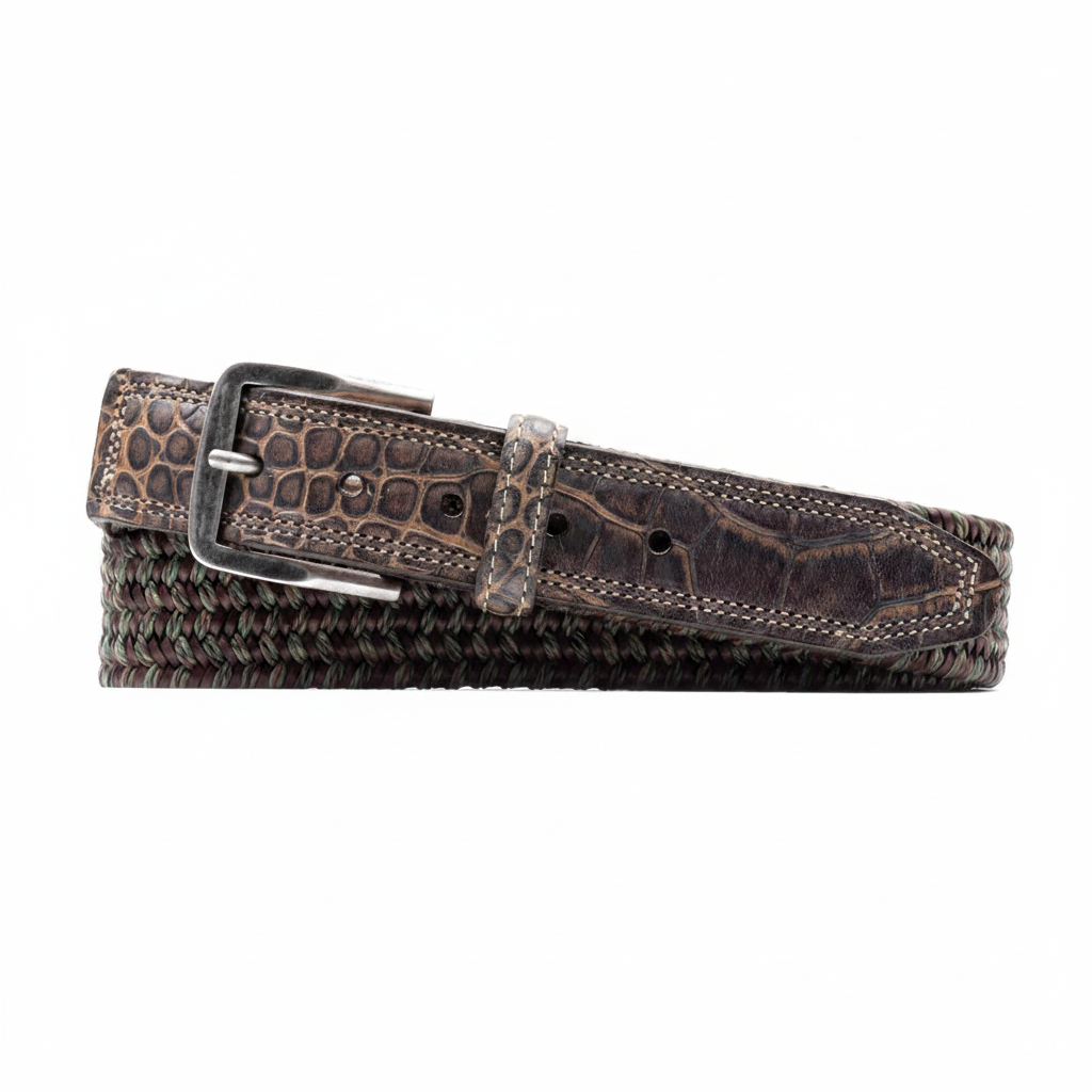 Madison Alligator Belt-Old Wood