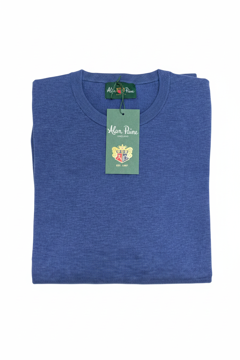 Alan Paine SS Crew Neck - Indigo Mix