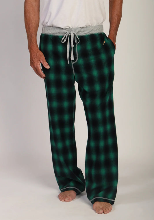 True Grit Summit Checks Flannel Pant - Green/Black