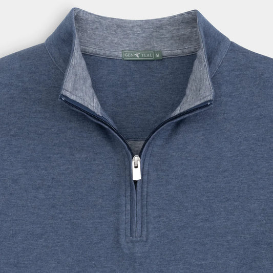 Genteal Cotton Modal Quarter Zip - Helios