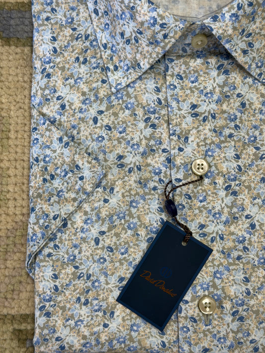 David Donahue SS Buttondown - Sage/Multi