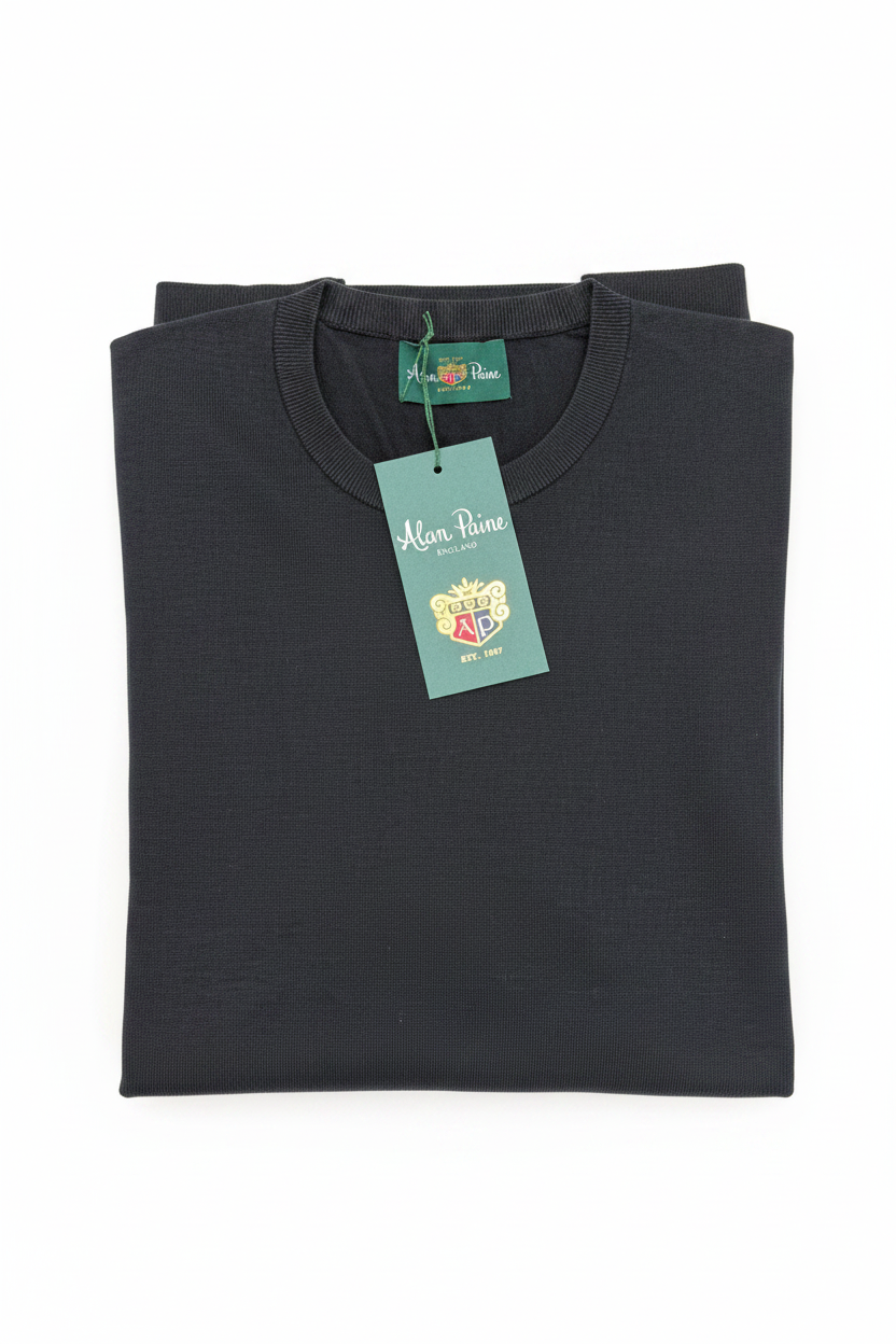 Alan Paine SS Crew Neck - Black