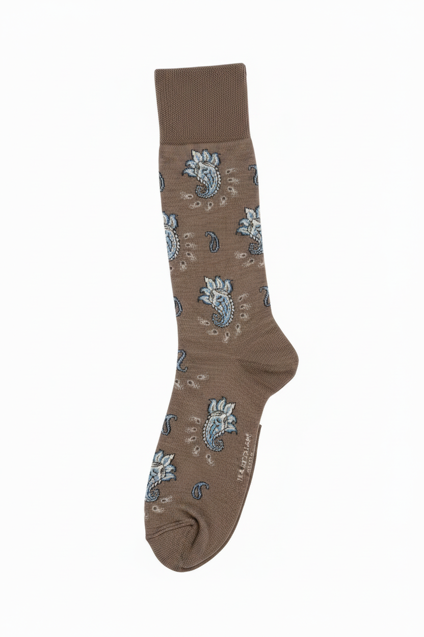 Cappuccino Socks-Alwar Paisley