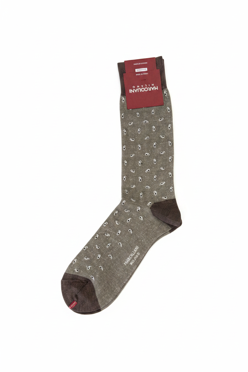 Khaki Socks-Paisley Tie