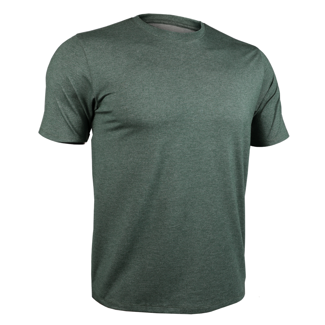 Luxury Tee-Heathered Forest Green
