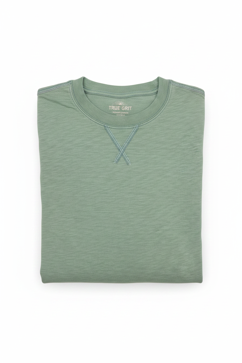 True Grit Short Sleeve Crew-Surf