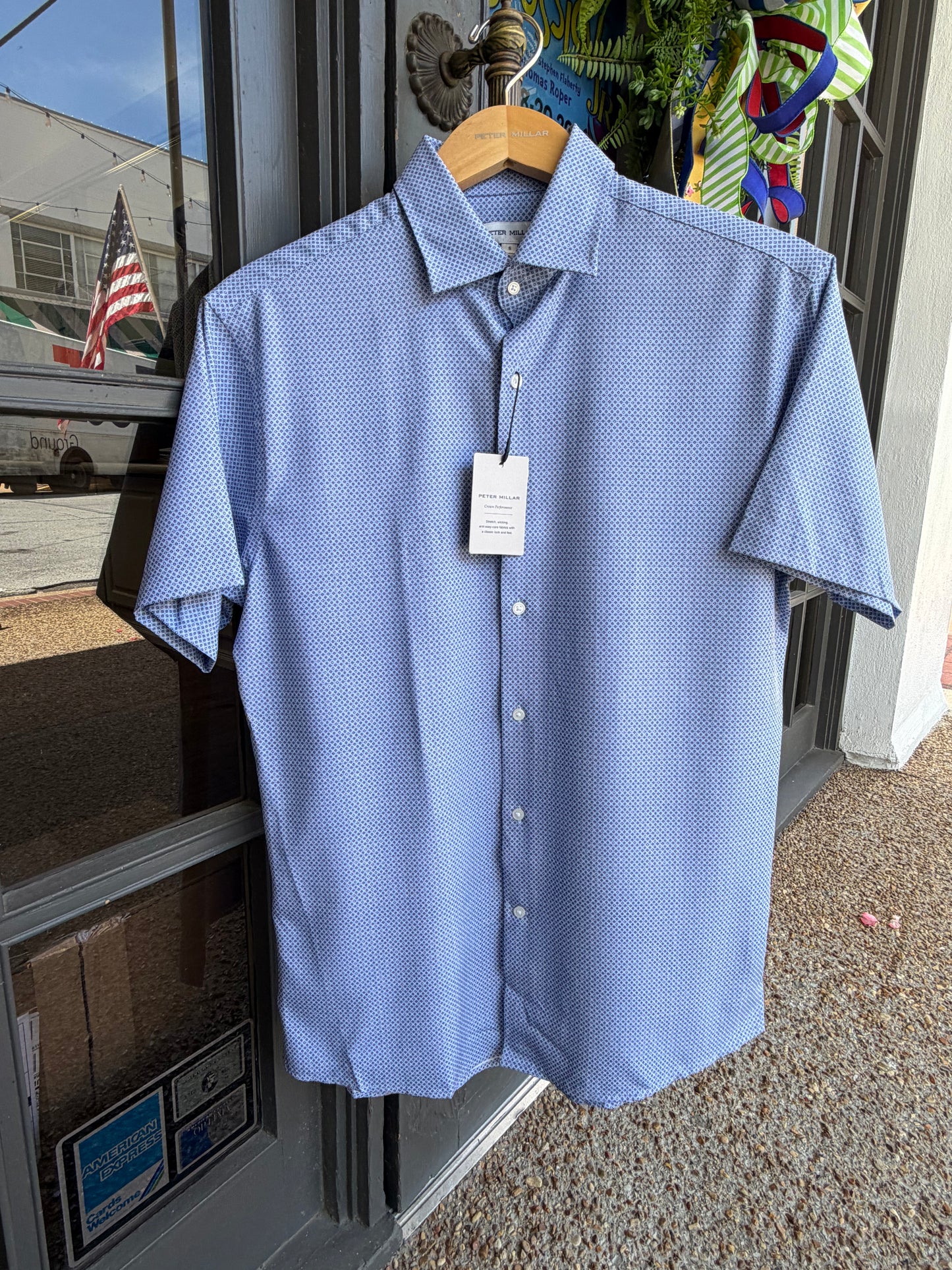 Patton Perf Poplin Sport Shirt - Cottage Blue