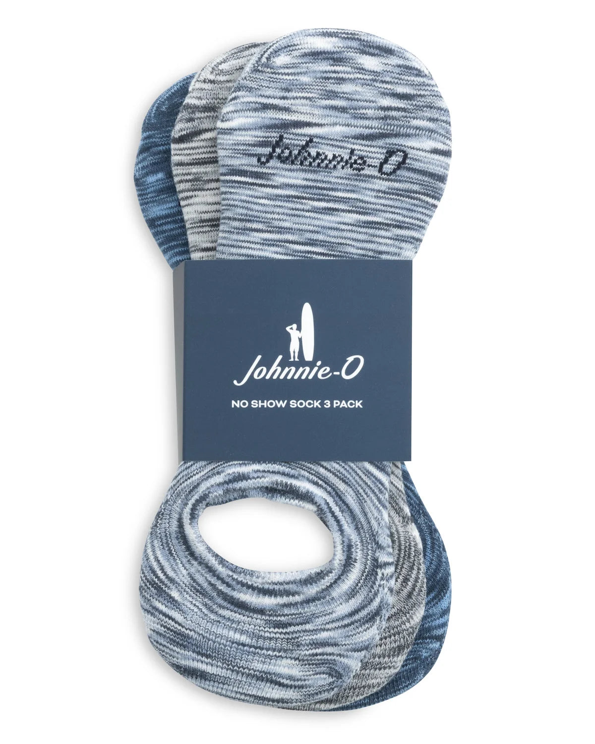 3 Pk No Show Socks-Wake/White