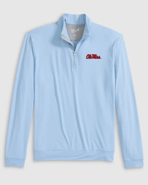 Gulf Blue 1/4 Zip-Ole Miss Logo