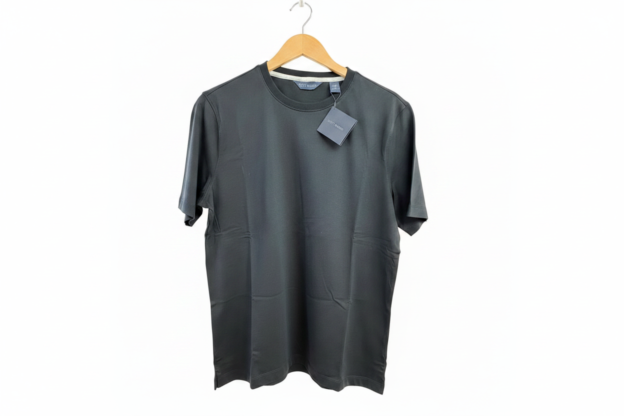 Pima Jersey Tee-Black