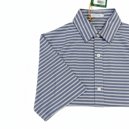 Top Shelf Players Shirt-Canyon Stripe Blue