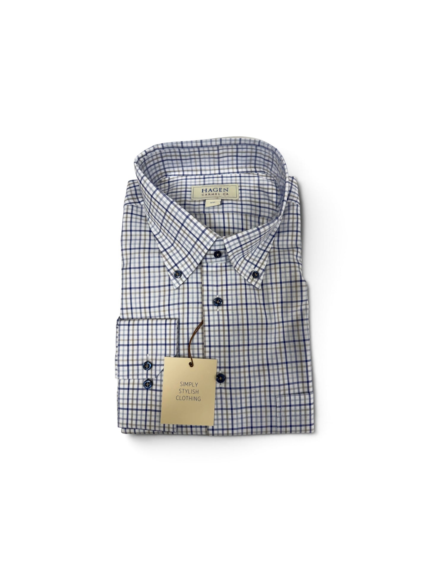 Plaid Shirt-Blue/Brown