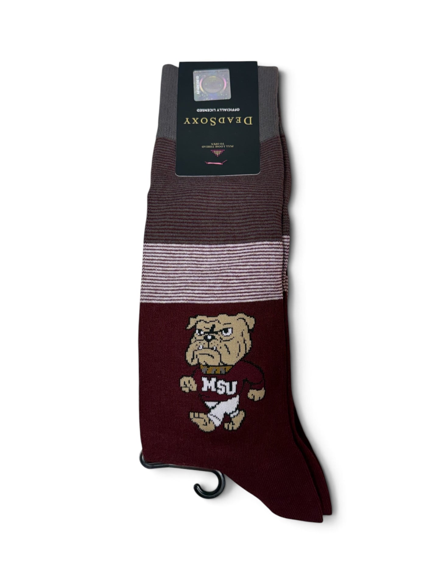 Stripe Socks-MS State Bulldog