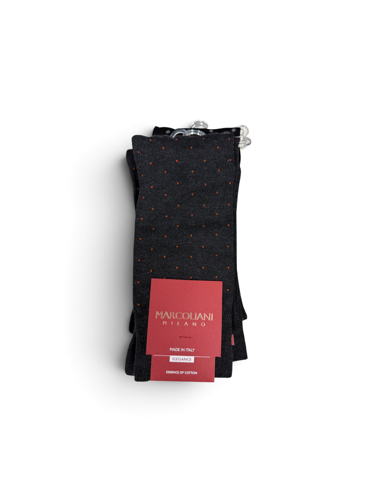 OTC Fine Dotted Socks-Charcoal Ginger