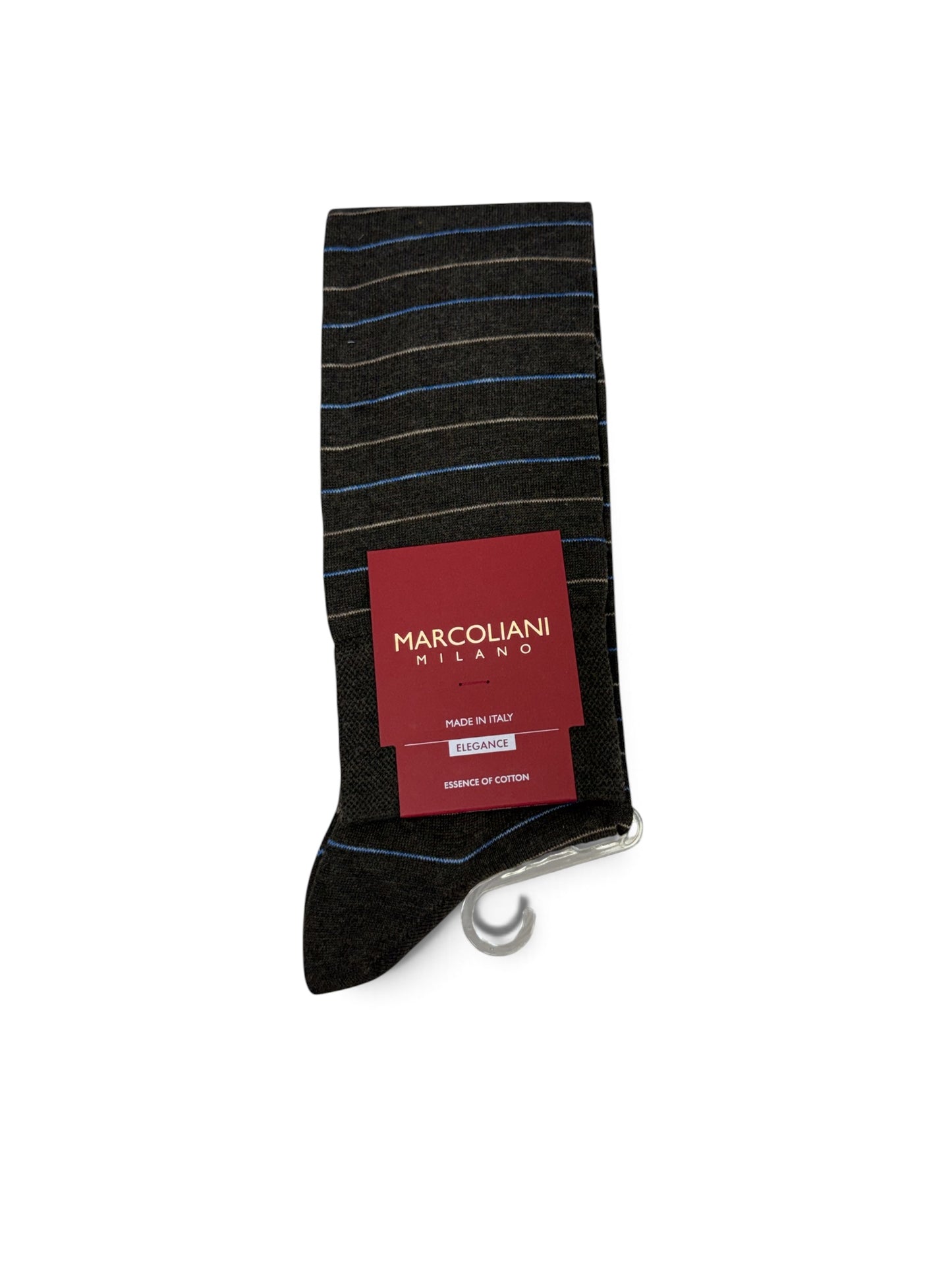 OTC City Stripe Socks-Dark Brown