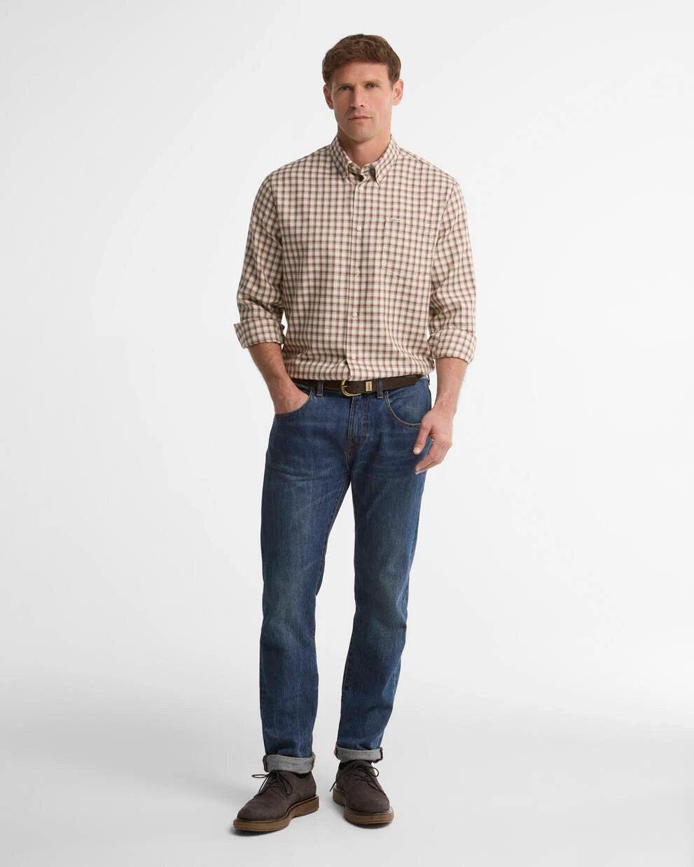 Cliff Regular-Fit LS Shirt-Dark Bordeaux