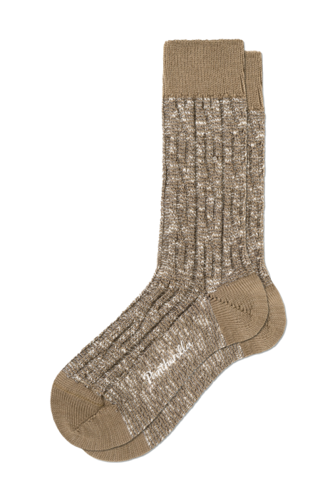 Merino Wool Cromford Socks-Dark Camel Mix