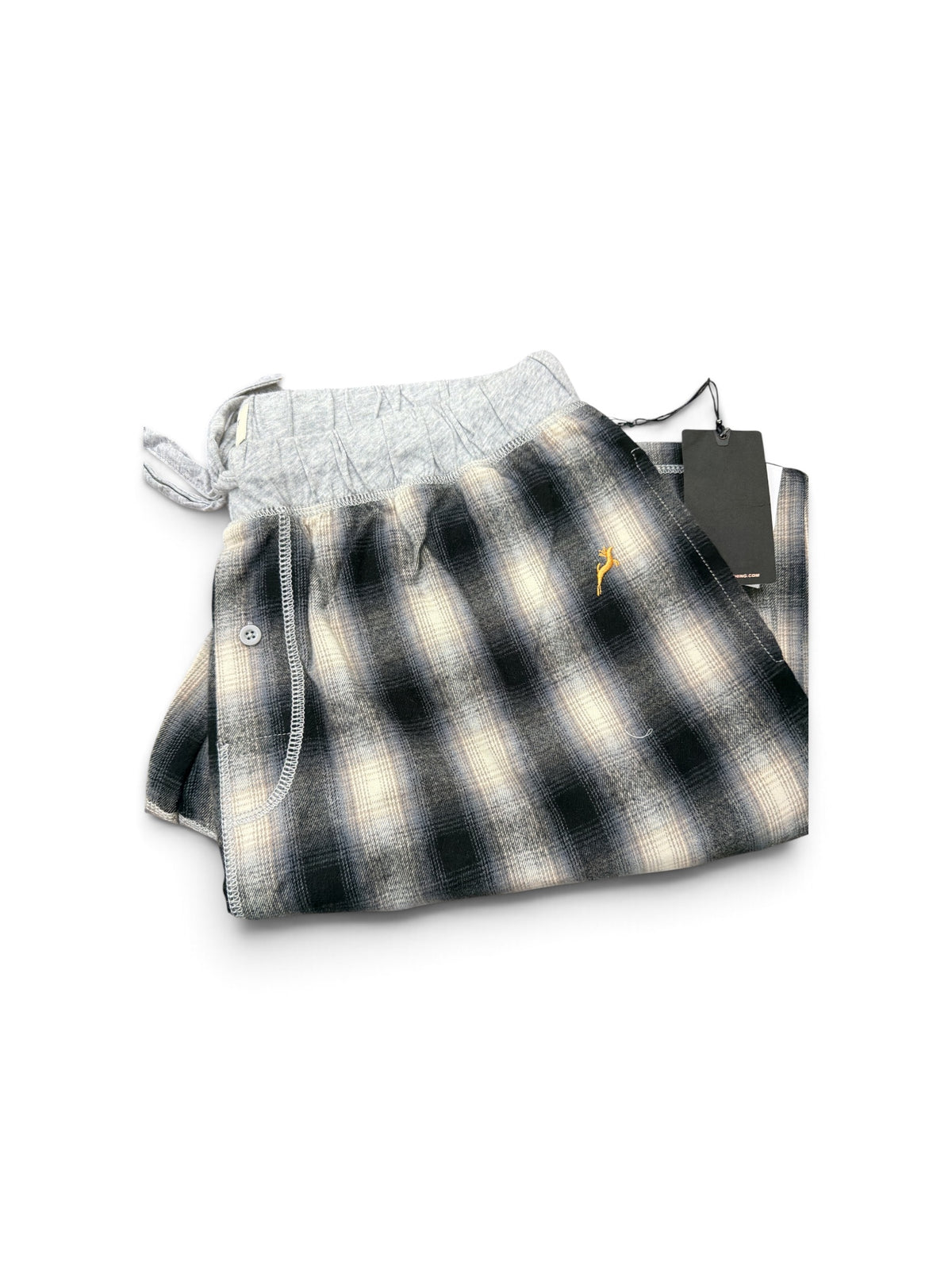Alpine Check Flannel Pant-Gray/Black