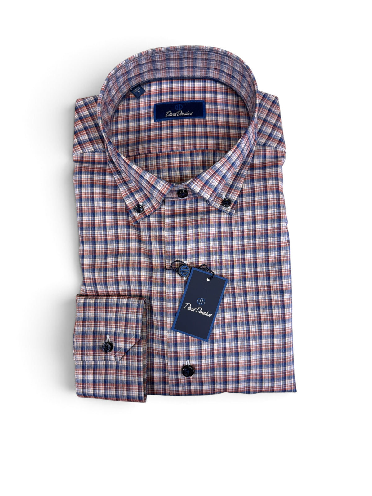Check Sport Shirt-Navy/Spice