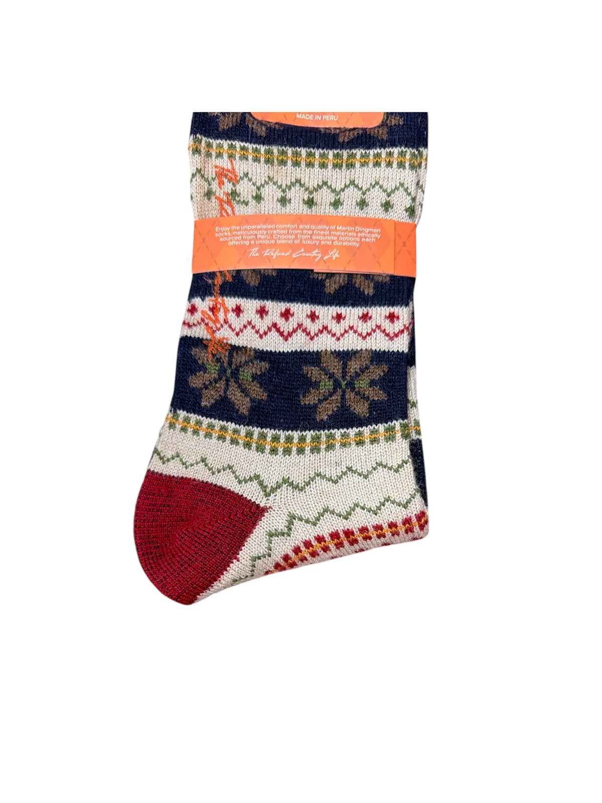 Fairisle Alpaca Yarn Socks-Oat(Mid-Calf Length)
