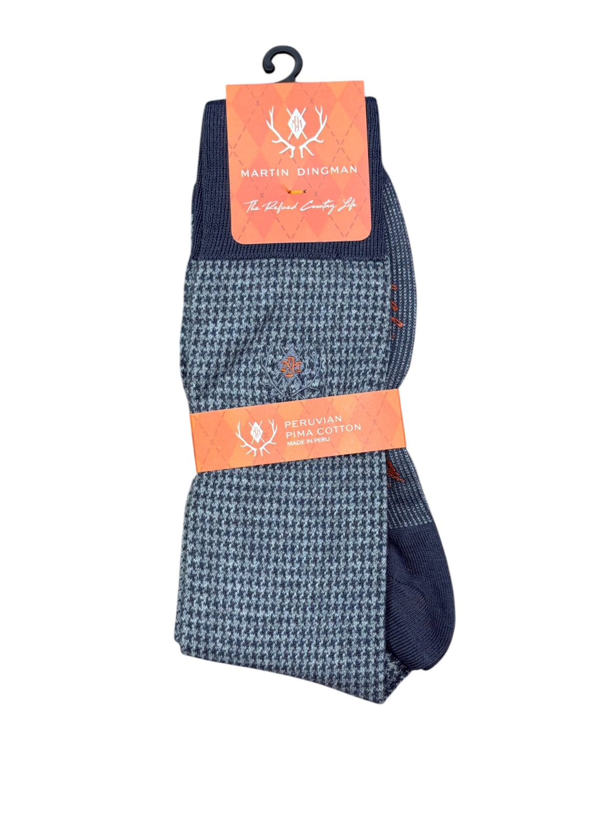 Puppy Tooth Socks-Charcoal(Mid-Calf Length)
