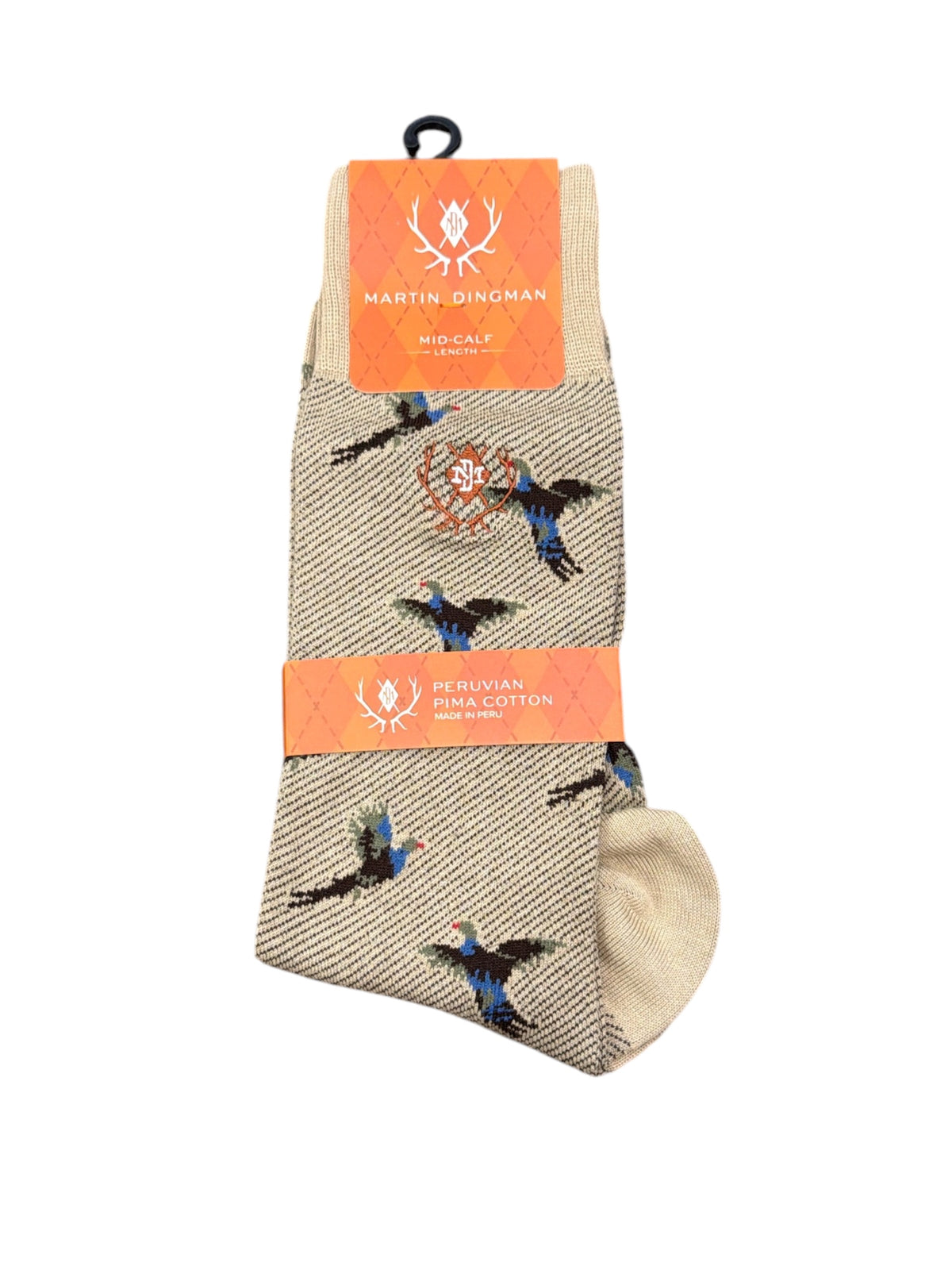 Pheasant Socks-Khaki(Mid-Calf Length)