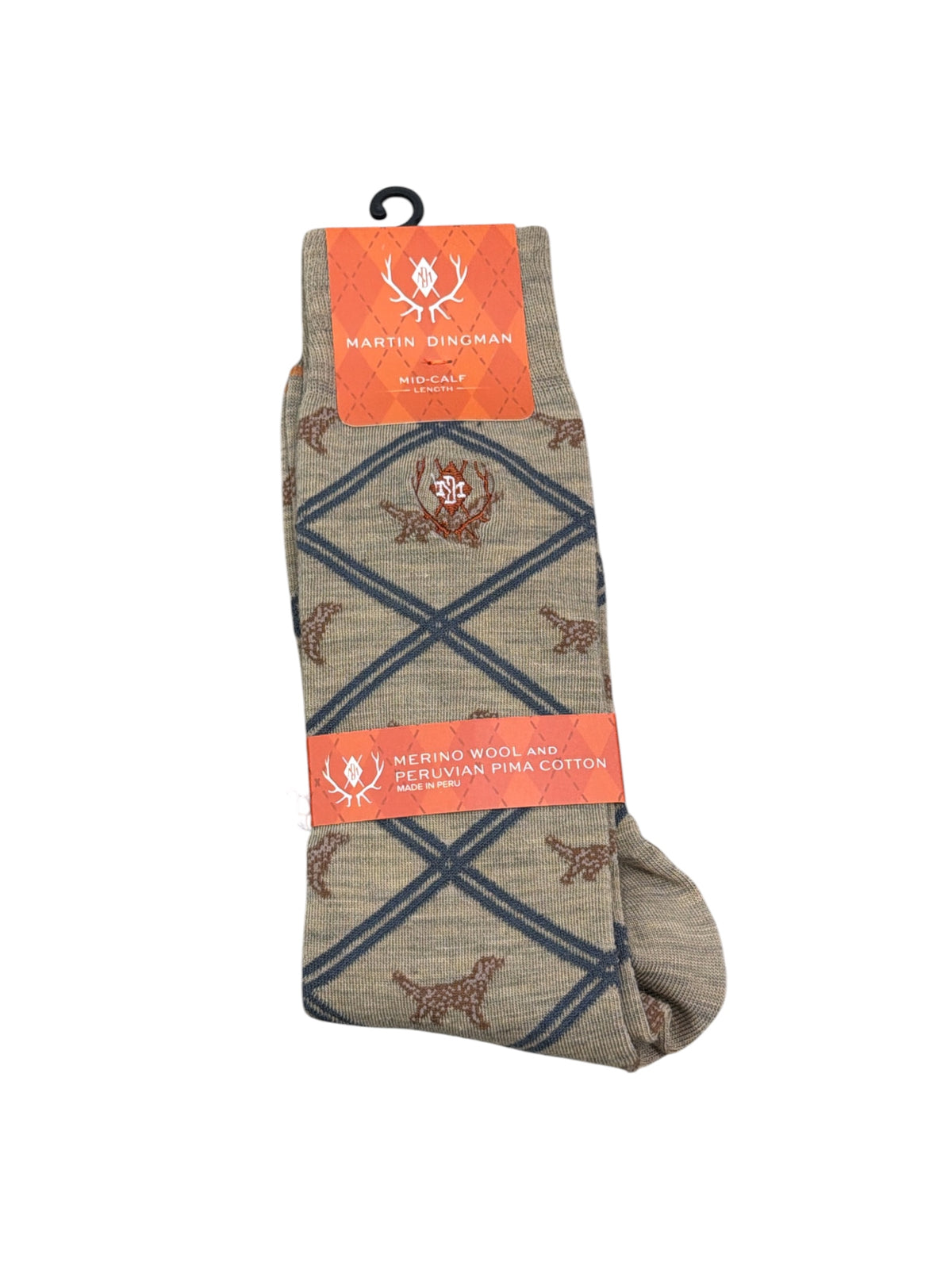 Llewellin Peruvian Pima Cotton Socks-British Khaki