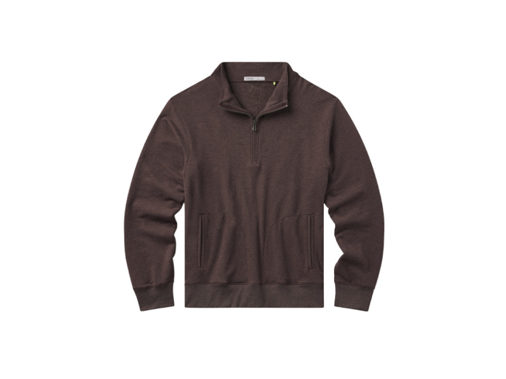Legacy Fleece Quarter Zip - Mocha Heather