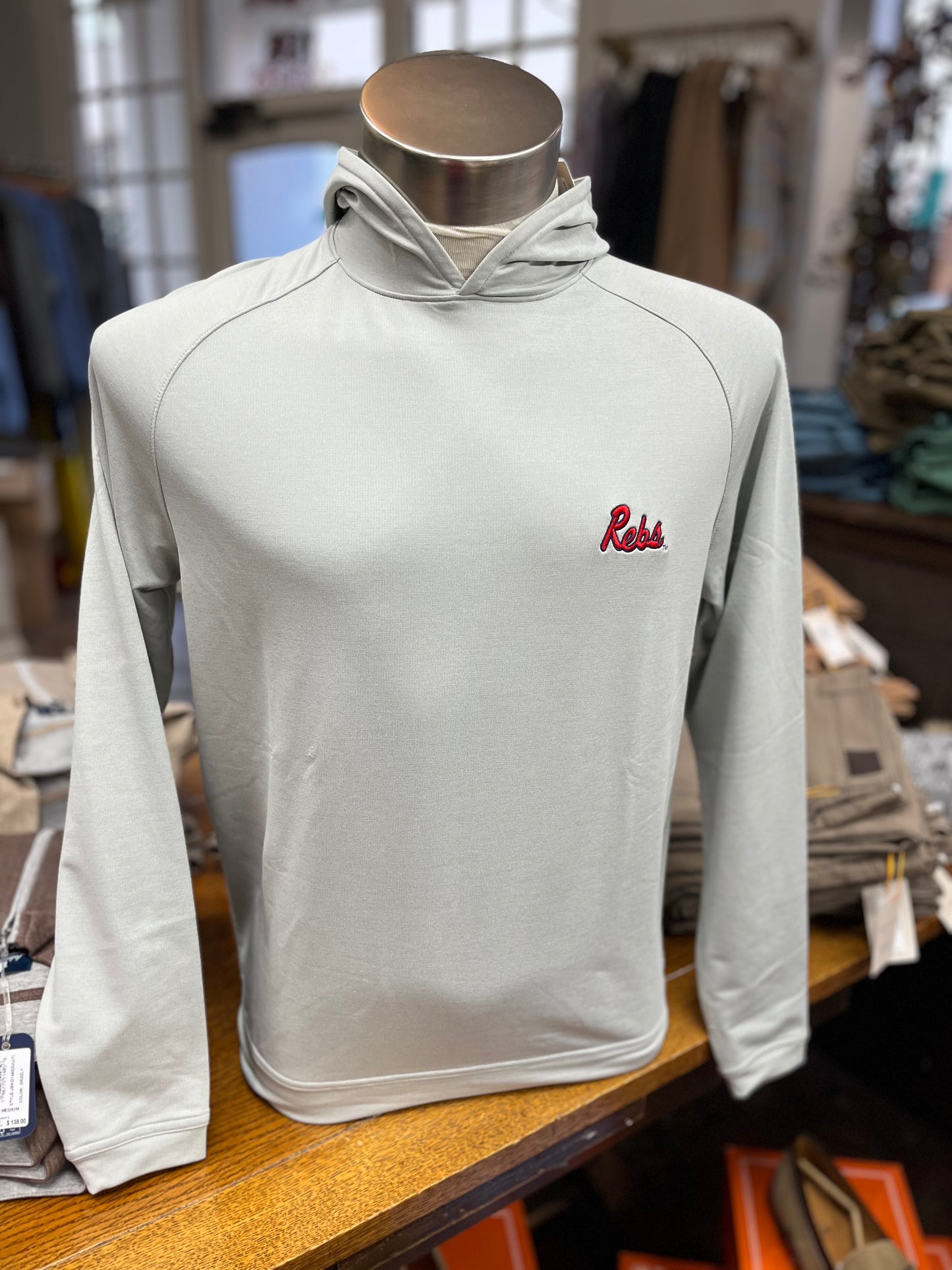 Peter Millar Rebs British Grey Performance Hoodie