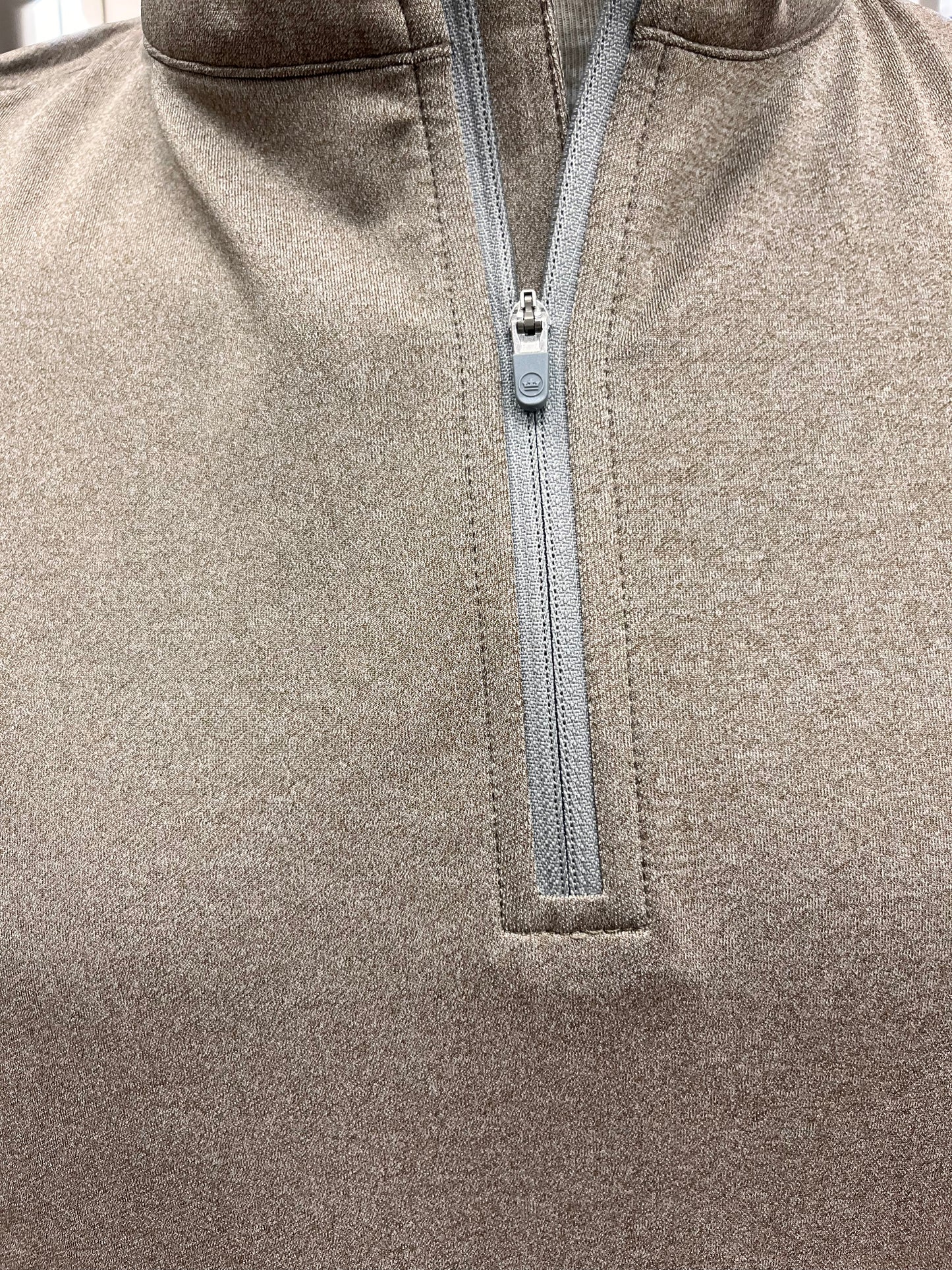 Peter Millar Performance Quarter Zip - Poplar Brown