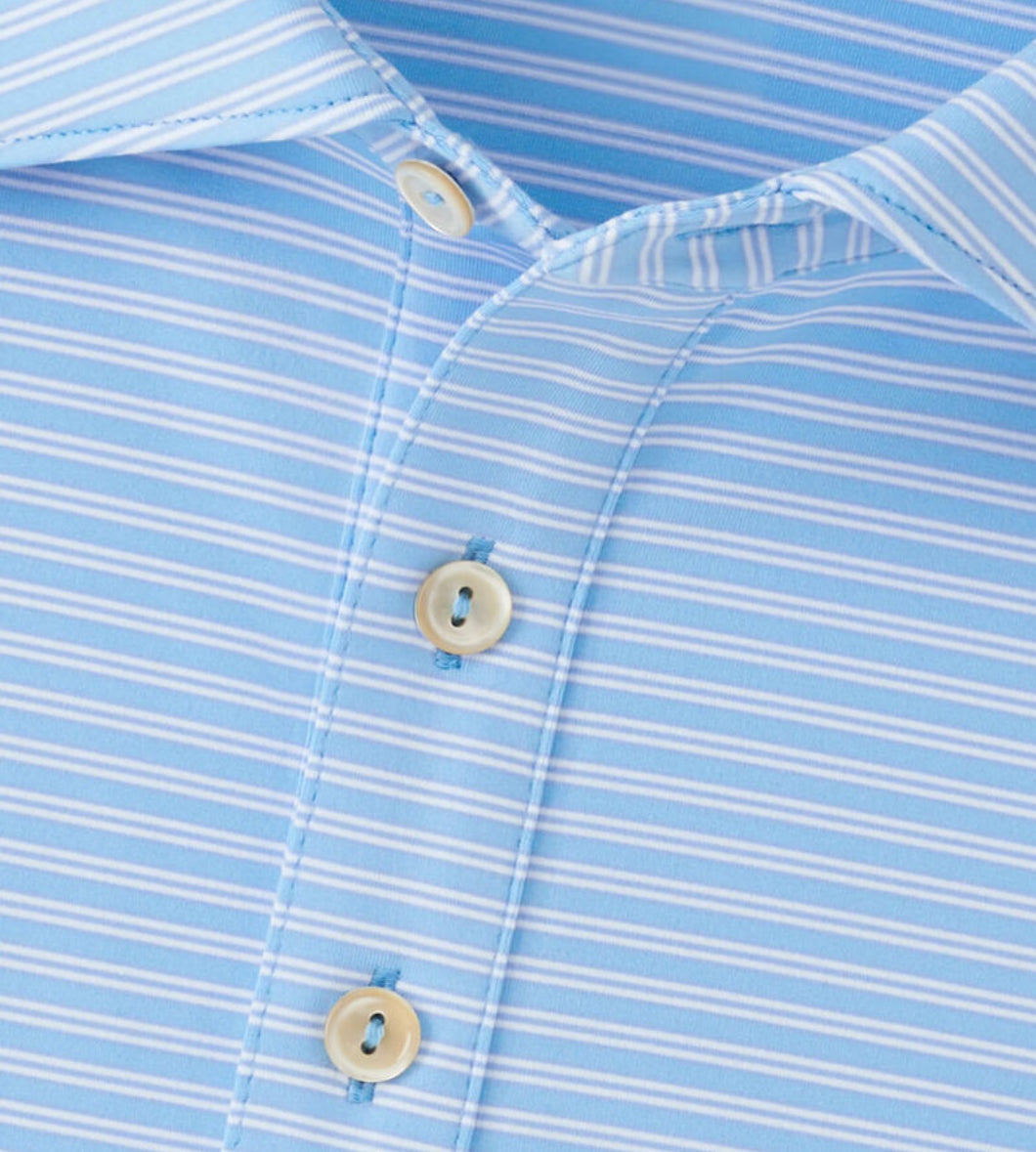 Peter Millar Performance Jersey Polo - Seaport Blue