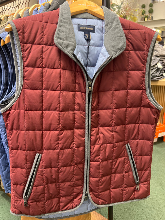 Quilted Vest - Burgundy