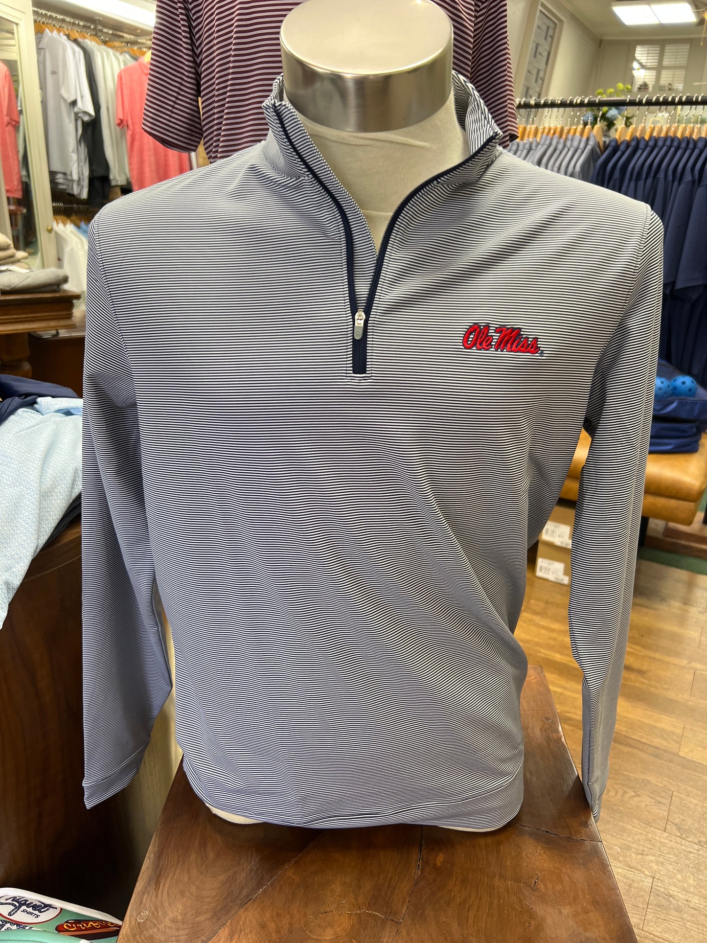 Peter Millar Quarter Zip-Ole Miss
