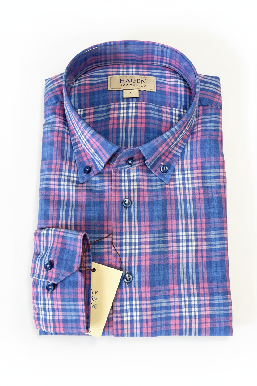 Hagen Linen Buttondown - Cttg Blue