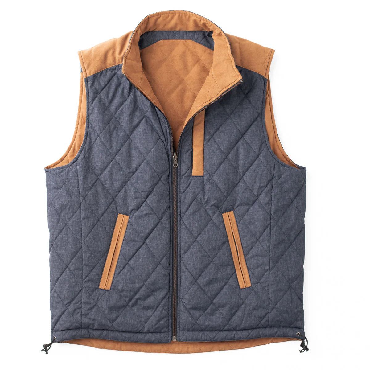 Madison Creek Outfitters High Point Reversible Vest - Whiskey & Navy