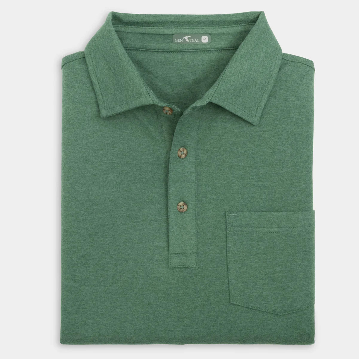 Genteal Wander Long Sleeve Polo - Alpine