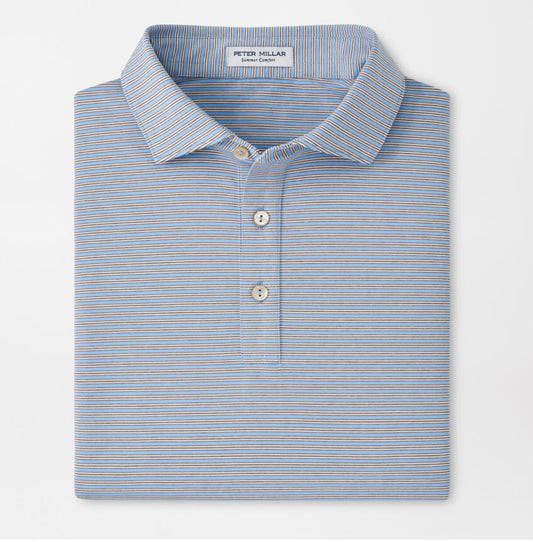 Peter Millar Culver Performance Jersey Polo - Cottage Blue