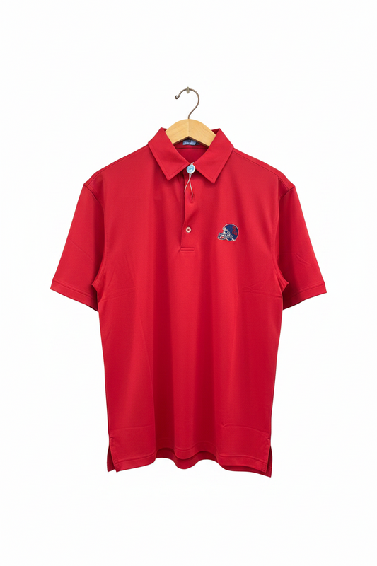 Blue Helment Polo-Cardinal Red