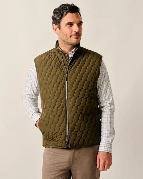 Johnnie O Belfry Quilted Puffer Vest - Mangrove